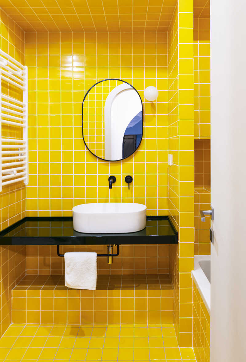 yellow bathroom bagno giallo pop